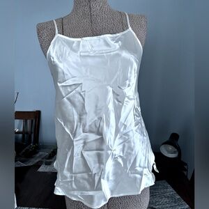 Elegant White Satin Camisole